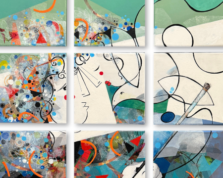 Vision d'artiste - Original Acrylic Painting on Canvas - 32.7 x 32.7 in